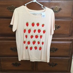 J crew strawberry tee NWT